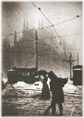 Winter in Milan around 1900